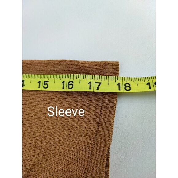 Michael Kors Women's Long Sleeve Dark Camel High-Low Hem Top Size 2X - Picture 9 of 10